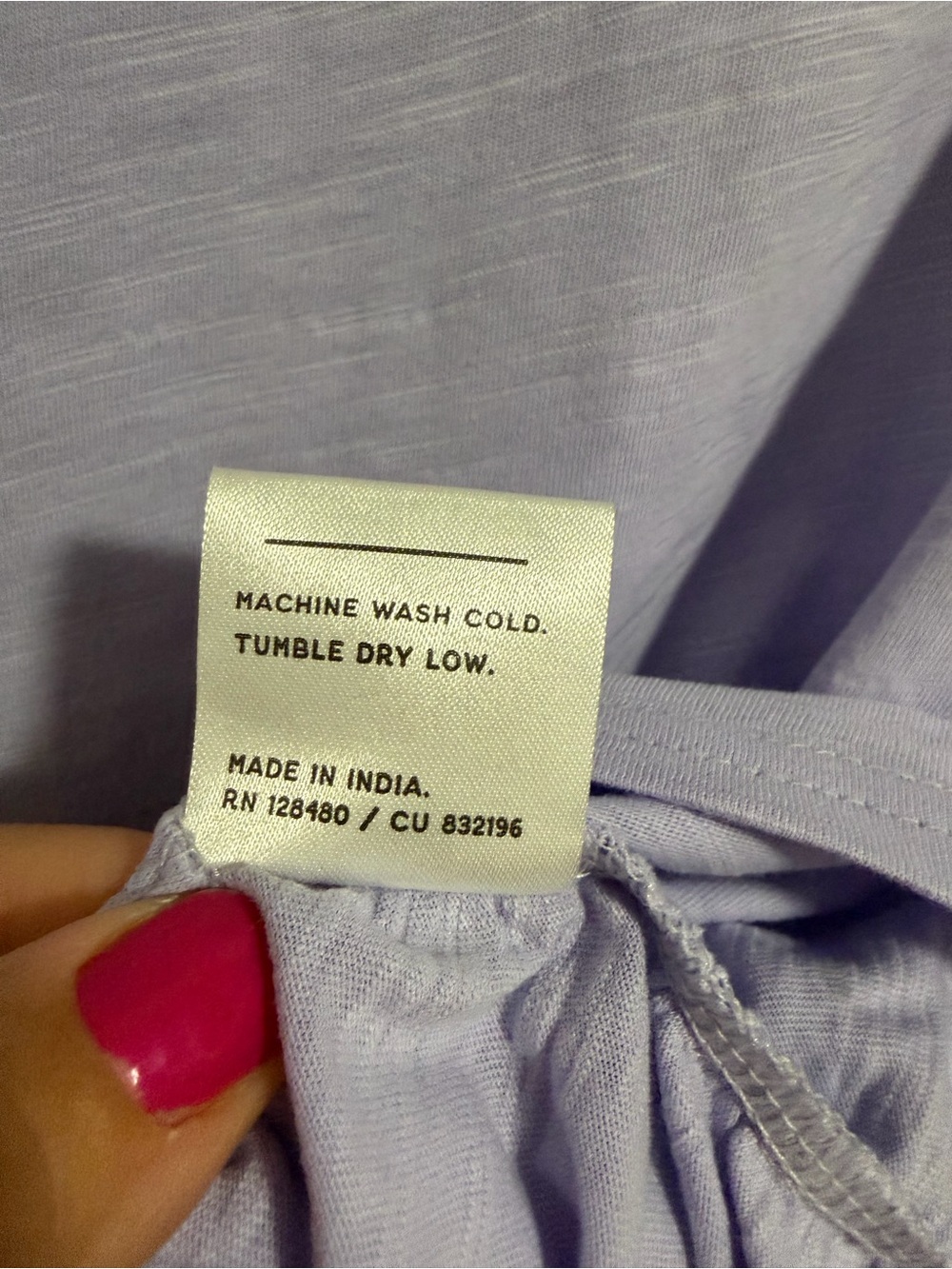 Pact Maternity Organic Cotton Lavender Ruched Side Tee Top Women’s Large - Picture 9 of 9
